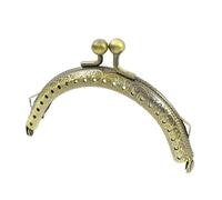 5/10Pcs 85mm Metal Bag Handle Coin Purse Frame Kiss Clasp Handbag Wallet Handles DIY Sewing Brackets Accessories(Double-Brass,5Pcs)