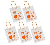 5/10Pcs Clear Packaging Bags Water Resistant Plastic Gift Bag With Top Handle For Birthday Wedding Christmas Supplies Candy Snack Bags With Handle