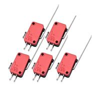 5/10pcs Micro SPDT On Off Interruptor momentáneo Interruptor de límite de viaje 1NO1NC Roller LeverV-155 V-156-1C25 (Color : V-15-1C25, Size : 10pcs)(V-15-1C25,5pcs)