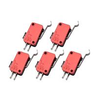 5/10pcs Micro SPDT On Off Interruptor momentáneo Interruptor de límite de viaje 1NO1NC Roller LeverV-155 V-156-1C25 (Color : V-15-1C25, Size : 10pcs)(V-154-1C25,5pcs)