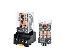 5/10Set MK2P-I MK3P-I Relé electromagnético Relé pequeño intermedio con base 8 pines 11 pines AC/DC 220V 24V(8,2P-I DC24V w Base)