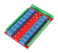 5/12 / 24V Módulo de Relé,16 Canales Tipo Aislado Placa de Interfaz Disparador DC(DC5V)