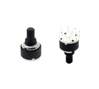 【5-1PCS】Interruptor de banda giratorio de plástico SR16 de 16 MM, 2 polos, 3 4 posiciones, 1 polo, 5 6 8 posiciones, longitud del mango: 15 MM, interruptor de banda de eje SR16(1 Pole 8,1PCS)
