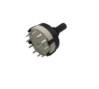 【5-1PCS】RS26 1 Polo 12 Posiciones Banda Seleccionable Interruptor Selector de Canal Rotatorio Longitud de la Manija 20MM con Perilla(1 Pole 12,5PCS)