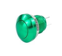 5/20/100 piezas de 8 mm, interruptor de botón metálico momentáneo impermeable, interruptor de bocina automático for coche.(Green,20PCS)