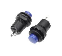 5/20/100 piezas de interruptor de botón redondo de 12 mm con autobloqueo DS-428/427 y botón pulsador de reinicio automático(Blue,Self locking,20PCS)