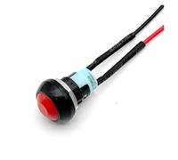 5/20/100 piezas de interruptor pulsador momentáneo de 12 mm, encendido y apagado, PBS-33B, miniinterruptor redondo de reinicio automático con cable de 2 pines, 1 A, 12 V CC(Red Locking,20PCS)