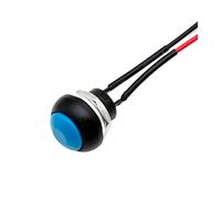 5/20/100 piezas Interruptor pulsador momentáneo de 12 mm, encendido y apagado, PBS-33B, interruptor redondo de reinicio automático con cable de 2 pines, 1 A, 12 V CC(Blue Reset,20PCS)
