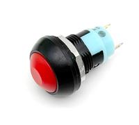5/20/100 piezas PBS-33B Mini interruptor de 2 pines, 12 mm, 12 V, 1 A, impermeable, botón pulsador momentáneo, reinicio y bloqueo Interruptor Basculante Pulsador Momentáneo (Red Locking,20PCS)