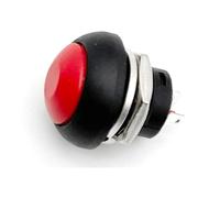 5/20/100 piezas PBS-33B Mini interruptor de 2 pines, 12 mm, 12 V, 1 A, impermeable, botón pulsador momentáneo, reinicio y bloqueo Interruptor Basculante Botonera Elevalunas(Red Reset,20PCS)