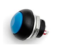 5/20/100 piezas PBS-33B Mini interruptor de 2 pines, 12 mm, 12 V, 1 A, impermeable, botón pulsador momentáneo, reinicio y bloqueo(Blue Reset,100PCS)