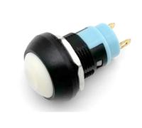 5/20/100 piezas PBS-33B Mini interruptor de 2 pines, 12 mm, 12 V, 1 A, impermeable, botón pulsador momentáneo, reinicio y bloqueo Interruptor Basculante Pulsador Momentáneo (White Locking,5PCS)