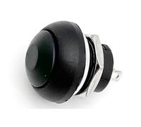 5/20/100 piezas PBS-33B Mini interruptor de 2 pines, 12 mm, 12 V, 1 A, impermeable, botón pulsador momentáneo, reinicio y bloqueo Interruptor Basculante Botonera Elevalunas(Black Reset,100PCS)
