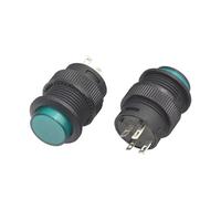 5/20/100 piezas R16-503AD/BD Interruptor pulsador de reinicio con enclavamiento, redondo, 4 pines, 2 pines, 16 mm, interruptor con luz LED de 3 V(LED Green,20PCS_SELF-RESET)