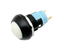 5/20/100 Uds. Interruptor de botón momentáneo 12mm PBS-33B Mini interruptor redondo reinicio automático SPST NO 2 pines 1A DC12V ESSEIEIE(White Locking,5PCS)