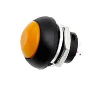 5/20/100 Uds. Interruptor de botón momentáneo 12mm PBS-33B Mini interruptor redondo reinicio automático SPST NO 2 pines 1A DC12V ESSEIEIE(Orange Reset,20PCS)