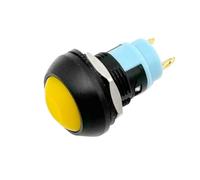 5/20/100 Uds. Interruptor de botón momentáneo 12mm PBS-33B Mini interruptor redondo reinicio automático SPST NO 2 pines 1A DC12V ESSEIEIE(Yellow Locking,5PCS)
