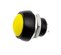 5/20/100 Uds. Interruptor de botón momentáneo 12mm PBS-33B Mini interruptor redondo reinicio automático SPST NO 2 pines 1A DC12V ESSEIEIE(Yellow Reset,20PCS)