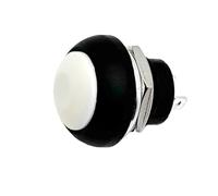 5/20/100 Uds. Interruptor de botón momentáneo 12mm PBS-33B Mini interruptor redondo reinicio automático SPST NO 2 pines 1A DC12V ESSEIEIE(White Reset,20PCS)
