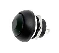 5/20/100 Uds. Interruptor de botón momentáneo 12mm PBS-33B Mini interruptor redondo reinicio automático SPST NO 2 pines 1A DC12V ESSEIEIE(Black Reset,20PCS)