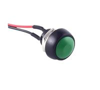 5/20/100 Uds. Interruptor de botón momentáneo de 12mm encendido apagado PBS-33B Mini interruptor redondo de reinicio automático con cable 2 pines 1A DC12V(Red Reset,100PCS)