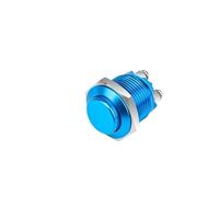 5/20 interruptores pulsadores metálicos redondos de 16 mm, IP67, resistentes al agua, con reinicio automático.(Blue,20PCS)