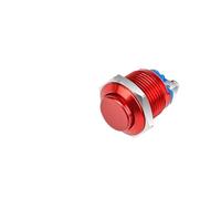 5/20 interruptores pulsadores metálicos redondos de 16 mm, IP67, resistentes al agua, con reinicio automático.(Red,20PCS)