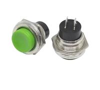 5/20 Interruptores Pulsadores Momentáneos De 16 Mm, Redondos, 2 Pines, DS-212, Eléctricos(Green,20pcs)