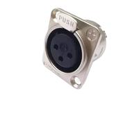 5/20 Piezas 3/4/5 Pin XLR Enchufe Macho Hembra Montaje en Panel chasis Metal Conector XLR for micrófono Jack Cable de Audio(3Pin Female,100PCS)