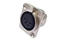 5/20 Piezas 3/4/5 Pin XLR Enchufe Macho Hembra Montaje en Panel chasis Metal Conector XLR for micrófono Jack Cable de Audio(4Pin Female,100PCS)