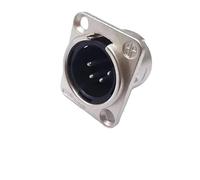 5/20 Piezas 3/4/5 Pin XLR Enchufe Macho Hembra Montaje en Panel chasis Metal Conector XLR for micrófono Jack Cable de Audio(4Pin Male,100PCS)