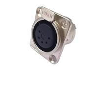 5/20 Piezas 3/4/5 Pin XLR Enchufe Macho Hembra Montaje en Panel chasis Metal Conector XLR for micrófono Jack Cable de Audio(5Pin Female,100PCS)