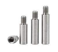 5-20 piezas de acero inoxidable 303 M2 .5 M3 M4 M5 M6, espaciadores redondos macho a hembra, tornillos columna cabeza simple, pernos(12mm,M6x8mm-5pcs)