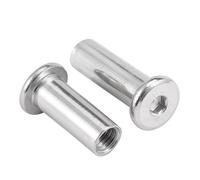 5-20 piezas de acero inoxidable 304 M3 M4 M5 M6 M8, remache de cabeza hueca hexagonal plana grande, inserto de conector, casquillo de unión, tuerca ciega(6mm Length,M8 (5PCS))