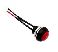 5/20 piezas de interruptores de botón pulsador momentáneos PBS-33B de 2 pines y 12 mm con autobloqueo y cable presoldado de 20 cm.(Red Reset,5PCS)