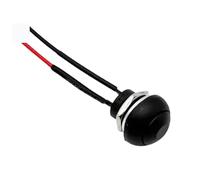 5/20 piezas de interruptores de botón pulsador momentáneos PBS-33B de 2 pines y 12 mm con autobloqueo y cable presoldado de 20 cm.(Black Reset,5PCS)