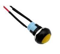 5/20 piezas de interruptores de botón pulsador momentáneos PBS-33B de 2 pines y 12 mm con autobloqueo y cable presoldado de 20 cm.(Yellow Locking,20PCS)