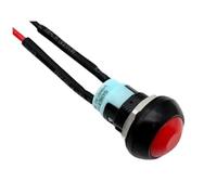 5/20 piezas de interruptores de botón pulsador momentáneos PBS-33B de 2 pines y 12 mm con autobloqueo y cable presoldado de 20 cm.(Red Locking,5PCS)