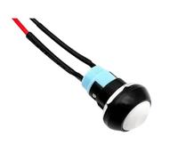 5/20 piezas de interruptores de botón pulsador momentáneos PBS-33B de 2 pines y 12 mm con autobloqueo y cable presoldado de 20 cm.(White Locking,20PCS)