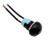 5/20 piezas de interruptores de botón pulsador momentáneos PBS-33B de 2 pines y 12 mm con autobloqueo y cable presoldado de 20 cm.(Black Locking,5PCS)