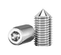 5-20 Piezas DIN914 304 Tornillos Prisioneros De Acero Inoxidable, Juego De Zócalos Hexagonales Con Punta Cónica(40mm,M6 (10Pcs))