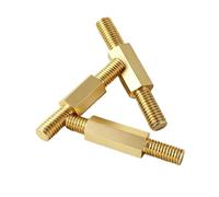 5-20 Piezas Espaciador De Latón Hexagonal M3 M4 Tornillos Espaciadores Roscados Doble Extremo Soporte PCB Marco Impresora 3D Pilares Espaciados Apilables(27mm (5pcs),M3 (thread 6mm))