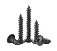 5-20 piezas hexagonal negro M3 M4 M5 M6 tornillo de acero al carbono tapa de botón negro cabeza redonda tornillos de madera autorroscantes grado 8,8(M6x25(5pcs))