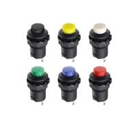 5/20 piezas interruptores de botón bloqueo automático/momentáneo DS228 DS428 interruptor apagado-encendido 12mm(Green,SELF LOCKING_20PCS)