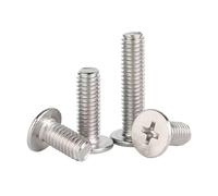 5-20 piezas M1.4 M1.6 M2 M2.5 M3 M4 M5 M6 M8 CM Cruz ultrafina Super baja cabeza de oblea plana tornillo de acero inoxidable 304(M1.4 (20pcs),2mm)