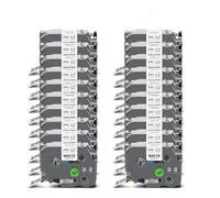 5 ~ 20 unidades TZe241 de 18 mm compatibles con cinta TZe de 18 mm TZe-241 TZe141 TZe441 TZe541 TZe641 TZe741 para etiquetadora Brother PT (20 unidades, negro sobre blanco)