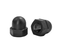 5-20 unids/pack de tuercas hexagonales de nailon con cabeza de cúpula M3 M4 M5 M6 M8 M10 M12 tuercas de bellota de plástico blanco y negro for pernos de tornillo