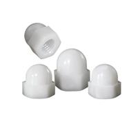 5-20 unids/pack de tuercas hexagonales de nailon con cabeza de cúpula M3 M4 M5 M6 M8 M10 M12 tuercas de bellota de plástico blanco y negro for pernos de tornillo