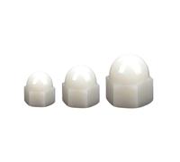 5-200 Uds Tuerca Ciega De Plástico Semidomo Bellota Nylon Blanco M3 M4 M5 M6 M8 M10 M12 M14 M16 M18 M20 Cubierta Decorativa Puerta Delantera Y Trasera(M8-30pcs)