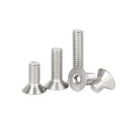 5-200PCS M3 M4 M5 M6 M8 M10 304 Tornillo Con Cabeza Hexagonal De Acero Inoxidable Pernos Planos Avellanados(M3x30mm-100pcs)